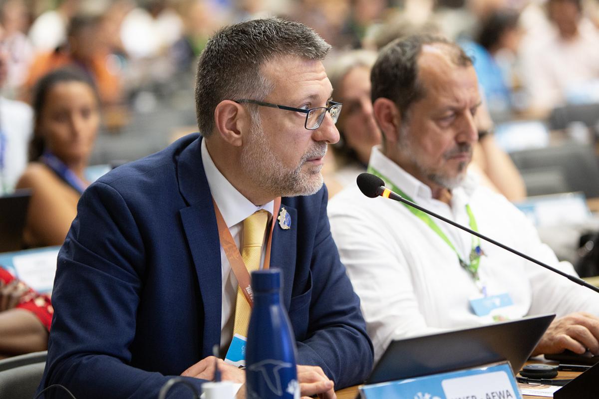 Sergey Dereliev, Acting Executive Secretary of AEWA at CMS COP15 / Photo by IISD/ENB | Angeles Estrada Vigil