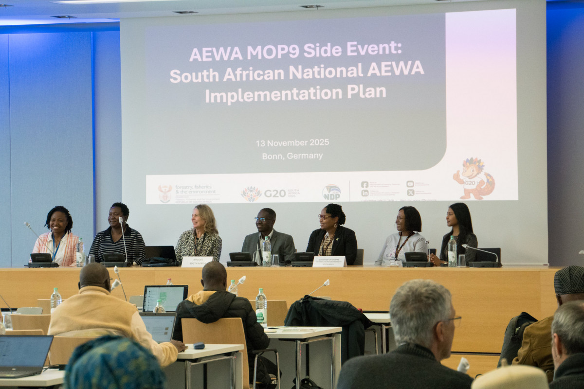 Side Event on the South African National AEWA Implementation Plan at AEWA MOP9 / Photo by Aydin Bahramlouian (CC BY-NC 4.0)